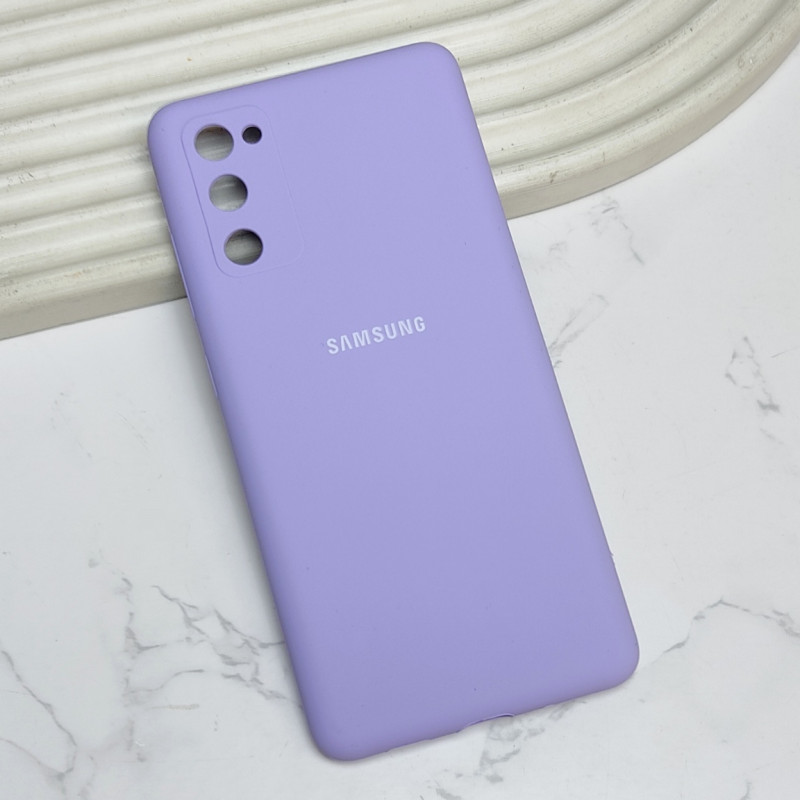 قاب-سیلیکونی-اورجینال-samsung-s20-fe (1) گارد سیلیکون اورجینال S20 FE یاسی - Image 1