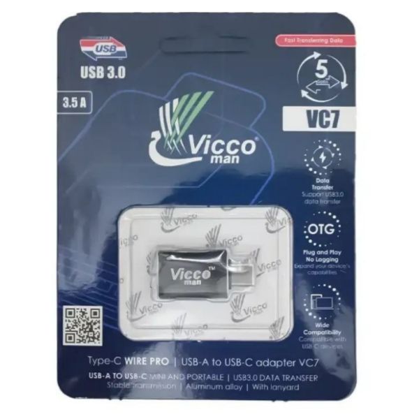 Picsart_26-07-02_12-58-33-740 رابط تایپ سی OTG VICCO TYPE-C USB3 - Image 1