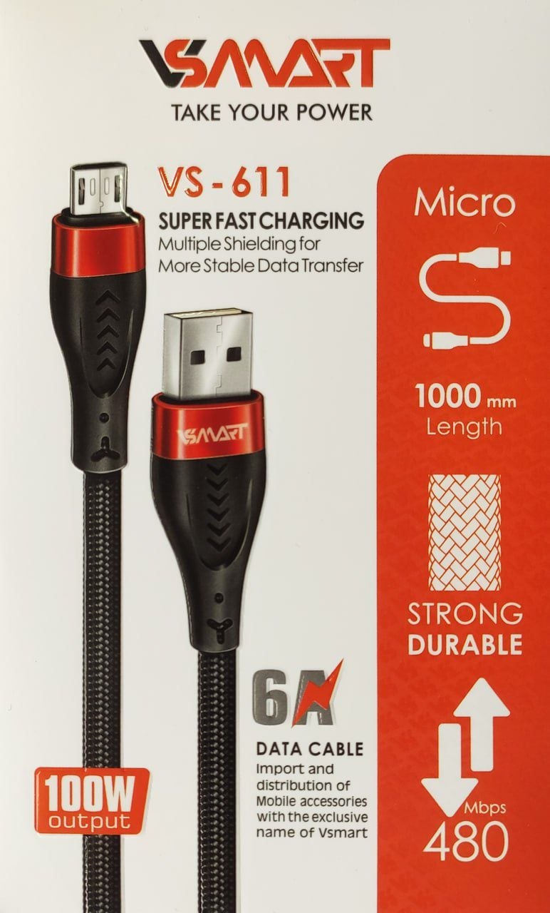 VS 611 MICRO کابل شارژ میکرو VSMART VS-611 - تصویر 1